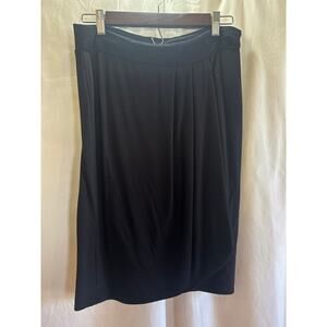 CAbi Black Wrap Skirt Women S Draped Knee Length